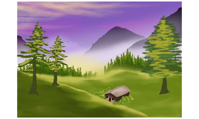 Digital Art Painting Landscape Nature Drawing
